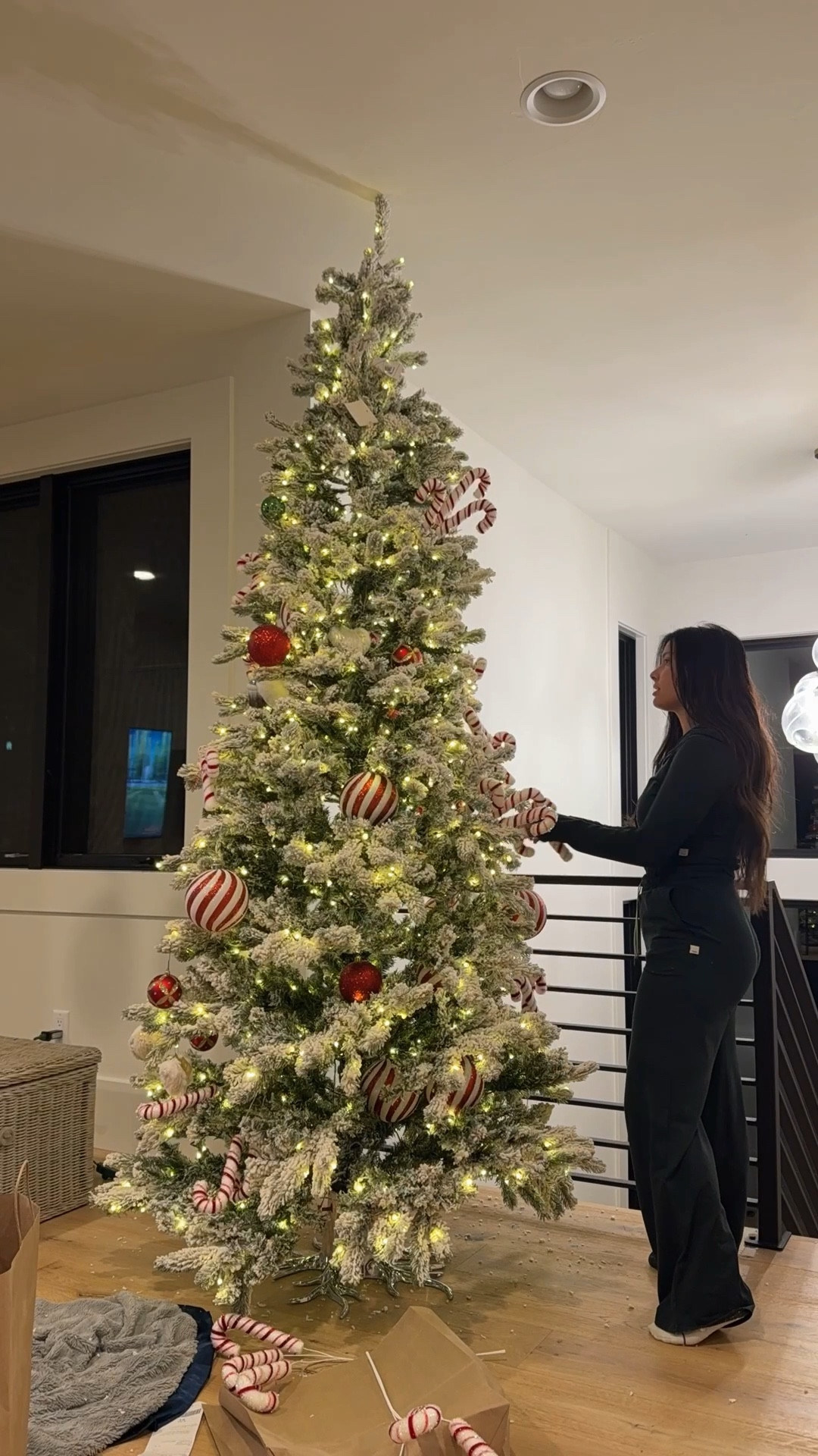 Okay this peppermint tree is turning out so cute! I love the light flocked branches with the red and white accents. Christmas Tree.

#LTKHome #LTKStyleTip #LTKHoliday