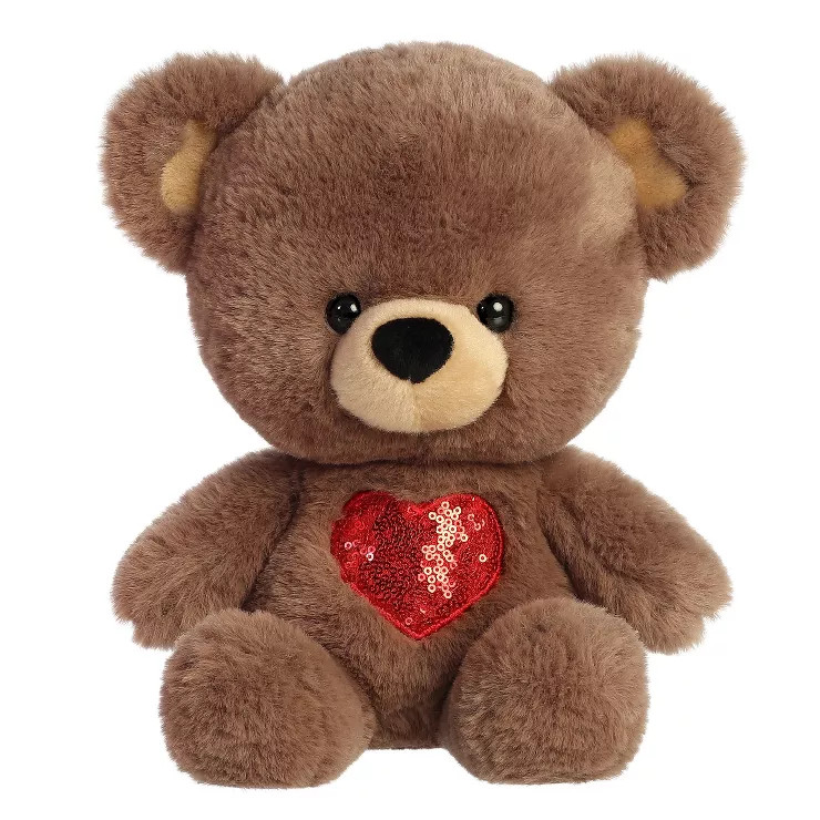 Aurora A Heart For You Bear 13" Brown Brown Stuffed Animal | Target