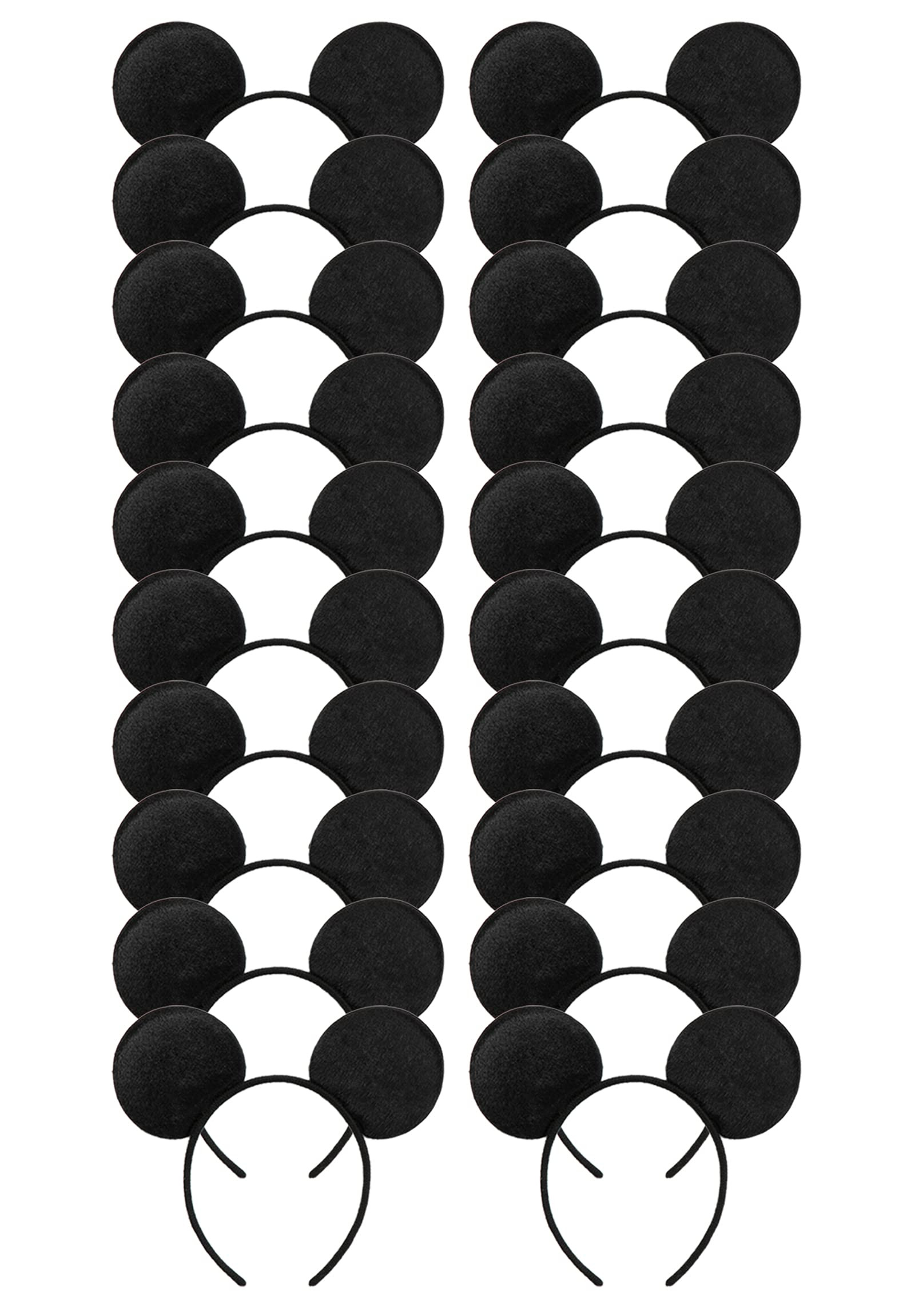 CHuangQi 20pcs Mouse Ears Headband, Solid Black | Amazon (US)