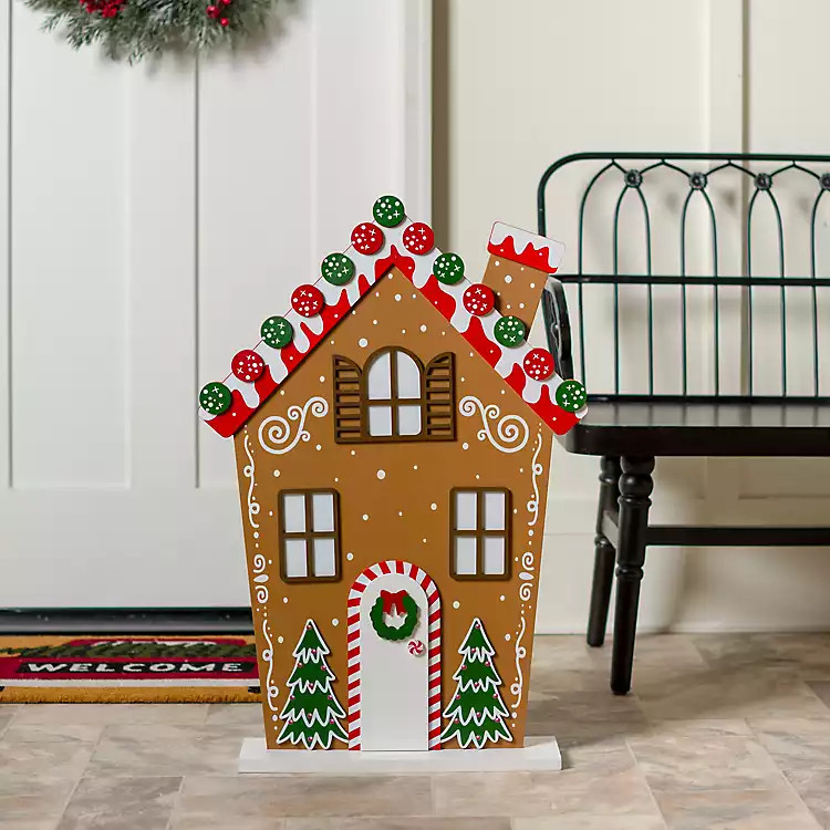 Multicolor Gingerbread House Porch Statue | Kirklands Home | Kirklands