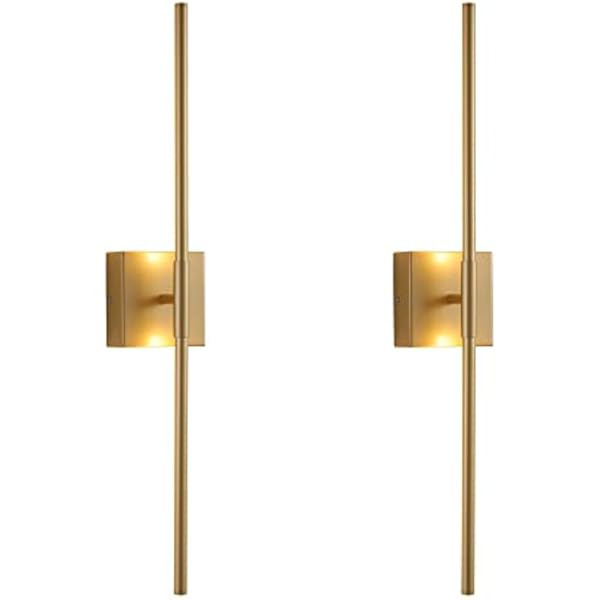 CraftThink LED Wall Sconces, Bar Flush Mount Wall Sconce Minimalist Metallic LED Great Room Wall Lig | Amazon (US)