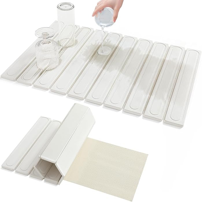Dish Stone Drying Mat for Kitchen Counter, Large Dish Drying Non-Slip Mats for Kitchen Counter, B... | Amazon (US)