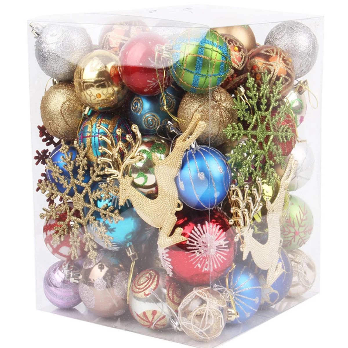 70 Count Set Shatterproof Christmas Balls Ornament Christmas Decorations Christmas Tree Pendant H... | Walmart (US)