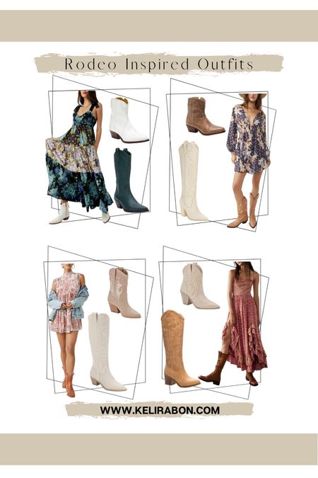 Rodeo inspired outfits - 

Free people dress, white boots, knee high boots, ankle boots, western boots 

#LTKsalealert #LTKunder100 #LTKshoecrush