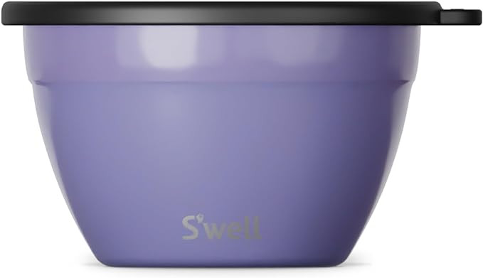 S'well Stainless Steel Salad Bowl Kit 64oz, Hillside Lavender, Comes with 2oz Mini Canister and R... | Amazon (US)