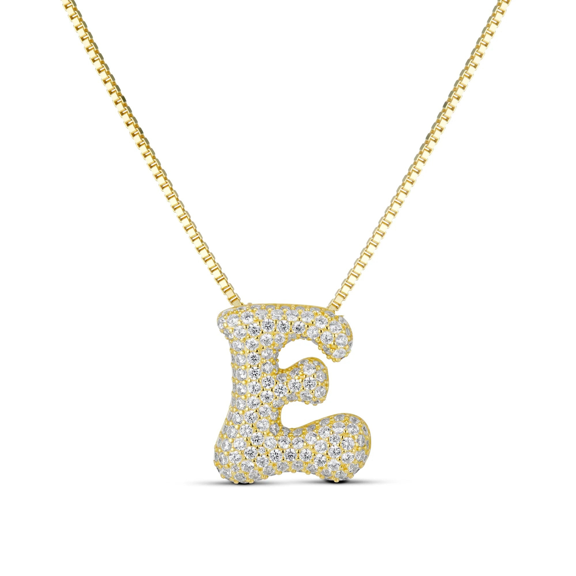 ICED JUMBO LETTER NECKLACE | EP JEWELS 