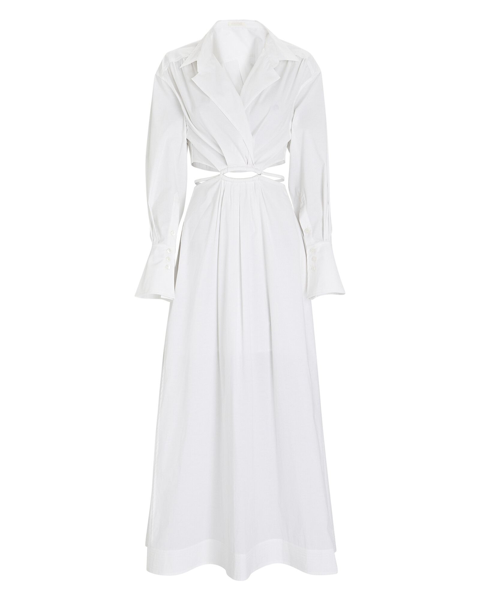 Alex Cut-Out Poplin Shirt Dress | INTERMIX