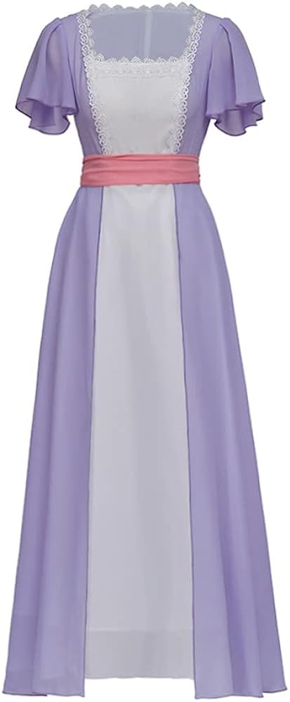 iSHOWcos Titanic Rose Cosplay Costume Swim Dress Rose White and Purple Dress Women Evening Party ... | Amazon (US)