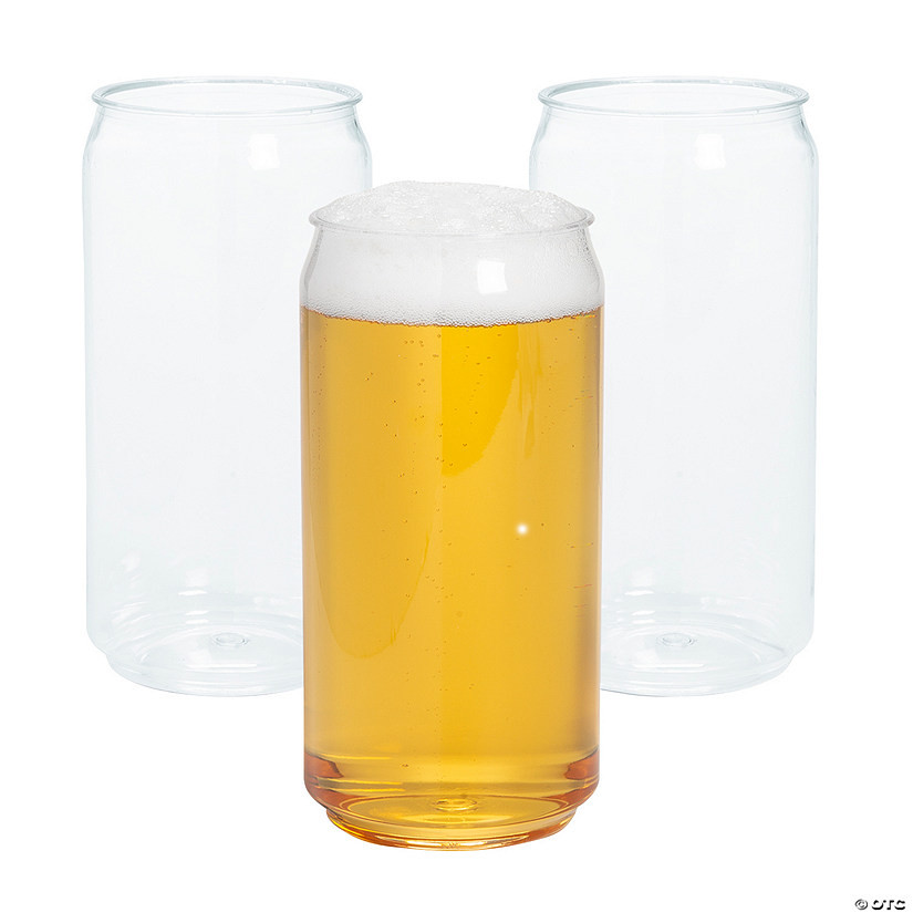 20 oz. Can-Shaped Reusable BPA-Free Plastic Glasses- 12 Ct. | Oriental Trading Company