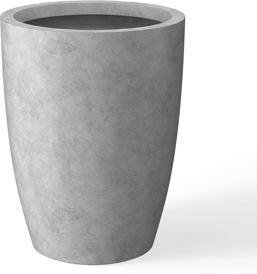 Kante 18.1" H Tall Round Concrete Planter for Outdoor Indoor, Modern Decorative Plant Pots with D... | Amazon (US)