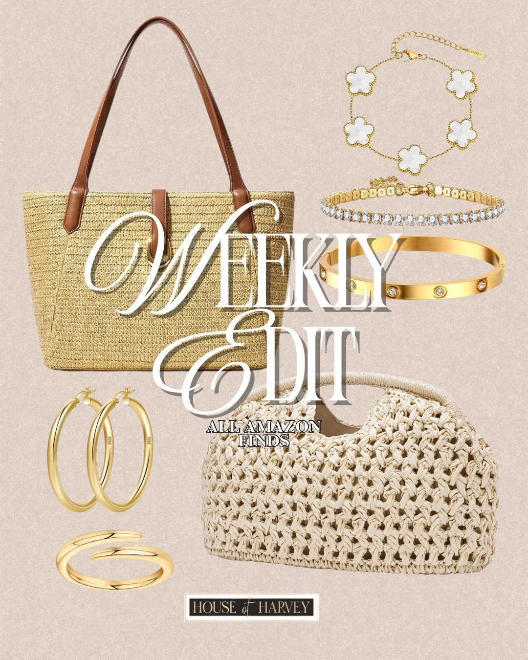 WEEKLY EDIT-this week it's all about returning to the pieces you've reached for again and again. The comfortable dress, the favorite denim, the woven bag, the sandals that carried you through every chapter of summer. The best wardrobes become more personal with every wear. I found some amazing pieces all from Amazon that embody this style vibe. All of these woven bags and jewelry are so chic! Linked⬆️

#Itkcreator #Itkfinds #Itkwatchnow #amazon #amazonfinds #summer #summerfashion #summeroutfits

#LTKgrwm #LTKootd #LTKSeasonal