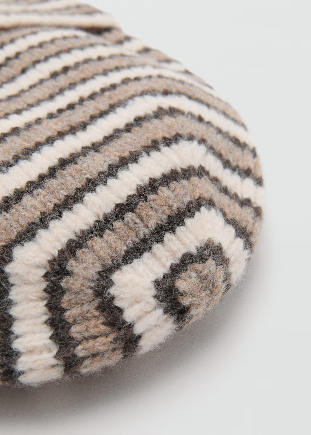 Striped knit hat brown - Teenage girl - One size - MANGO TEEN | Mango (US/MX/AU)