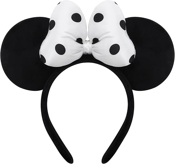 Handmade Mouse Ears Headband for Women and Ladies, Polka Dot Bow Minnie Ears Costume Accessories | Amazon (US)
