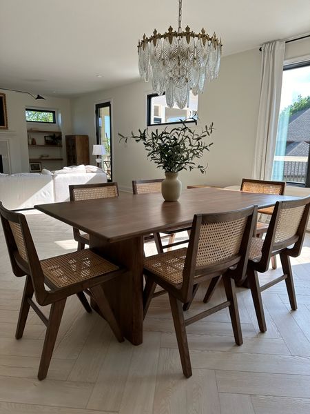 Affordable dining and chair set that is quality and looks high end!! Mango wood table is gorgeous and chairs give a retro, yet modern feel. We love it!! Not a set but work perfectly together, as the wood matches exactly!

#LTKHome