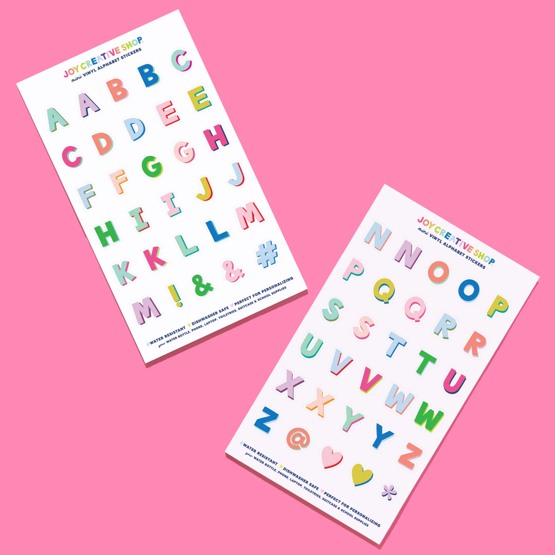 Mini Vinyl Alphabet Stickers | Joy Creative Shop