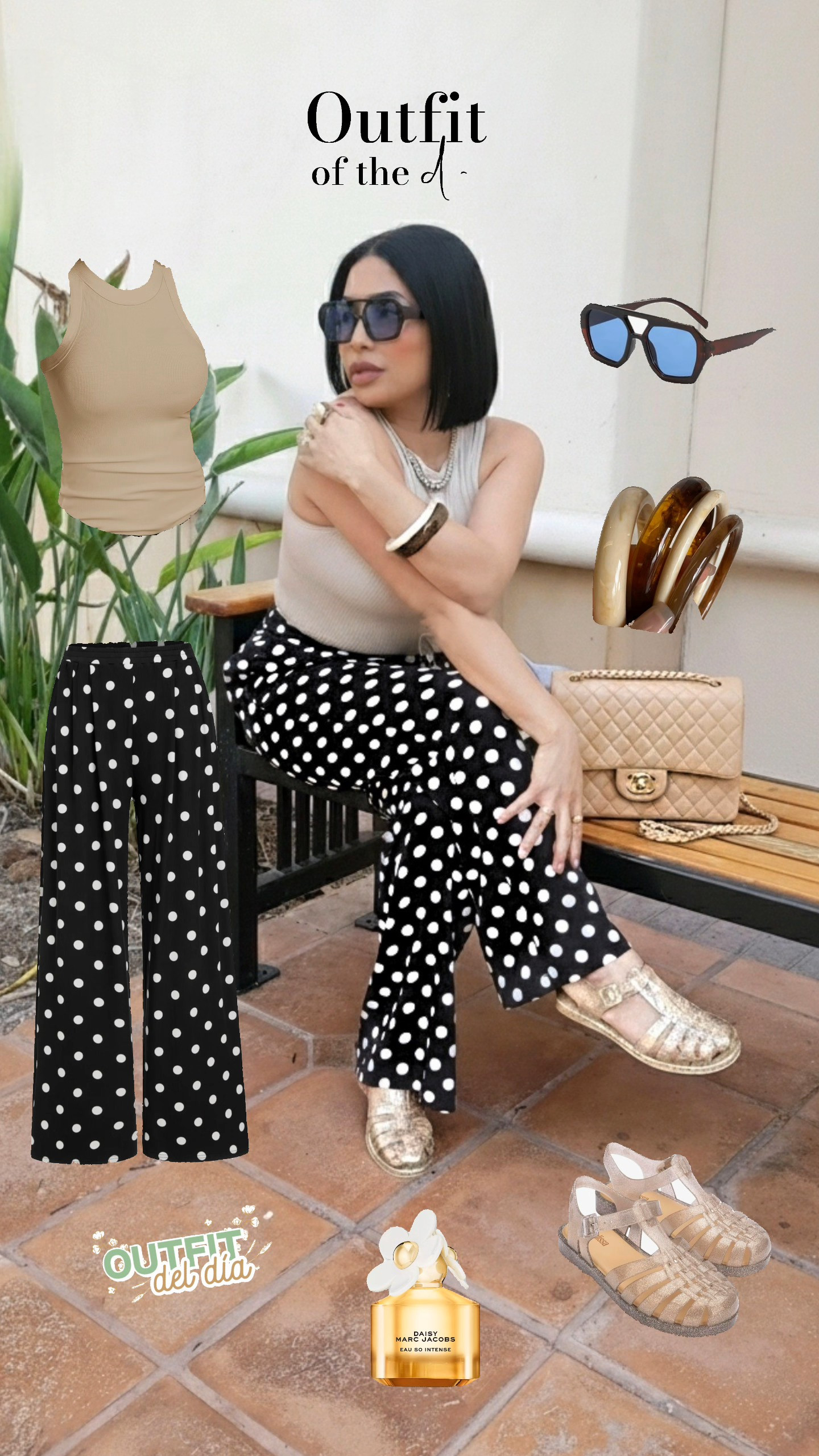 Hitting the streets with a pop of pattern! Love these polka dot pants with a denim jacket and aviator shades. 😎●Sizes/Tallas: All in Small/Todos en chikoJelly Sandals: 7#liketkit #outfit #spring

#LTKgrwm #LTKootd #LTKSaleAlert