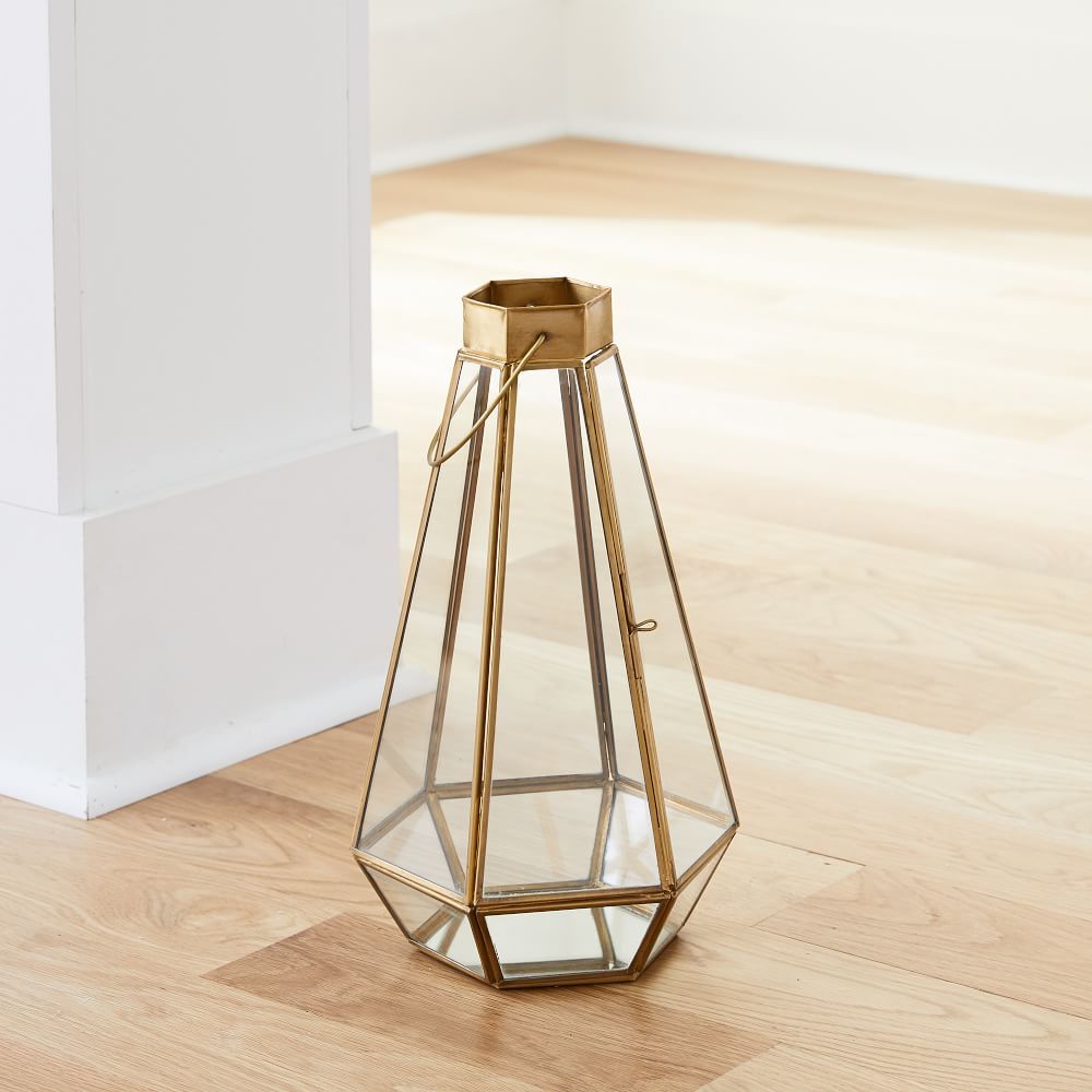 Faceted Glass & Metal Lanterns | West Elm (US)