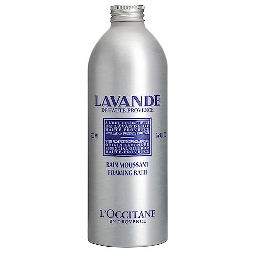 L'Occitane Relaxing & Foaming Lavender Bubble Bath, Standard, 16.9 Fl Oz | Amazon (US)