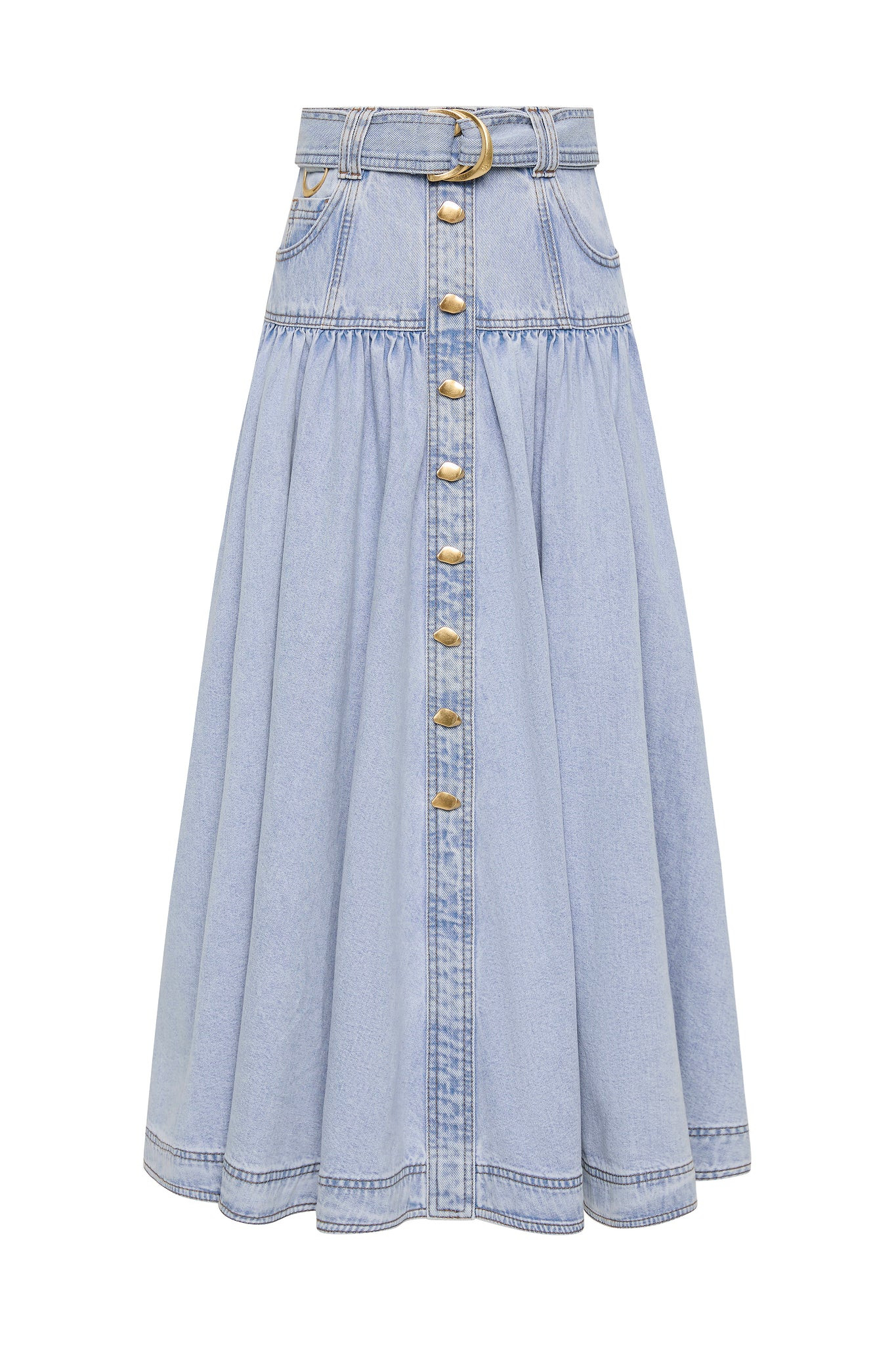 Elena Denim Midi Skirt
  
    USD $469.00
    
  Buy now from USD $117.25 per fortnight | aje. (US, UK, Europe, ROW)