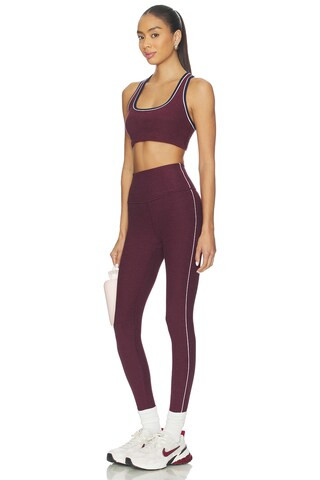 Beyond Yoga Spacedye Ready Midi Legging in Midnight Burgundy Heather from Revolve.com | Revolve Clothing (Global)