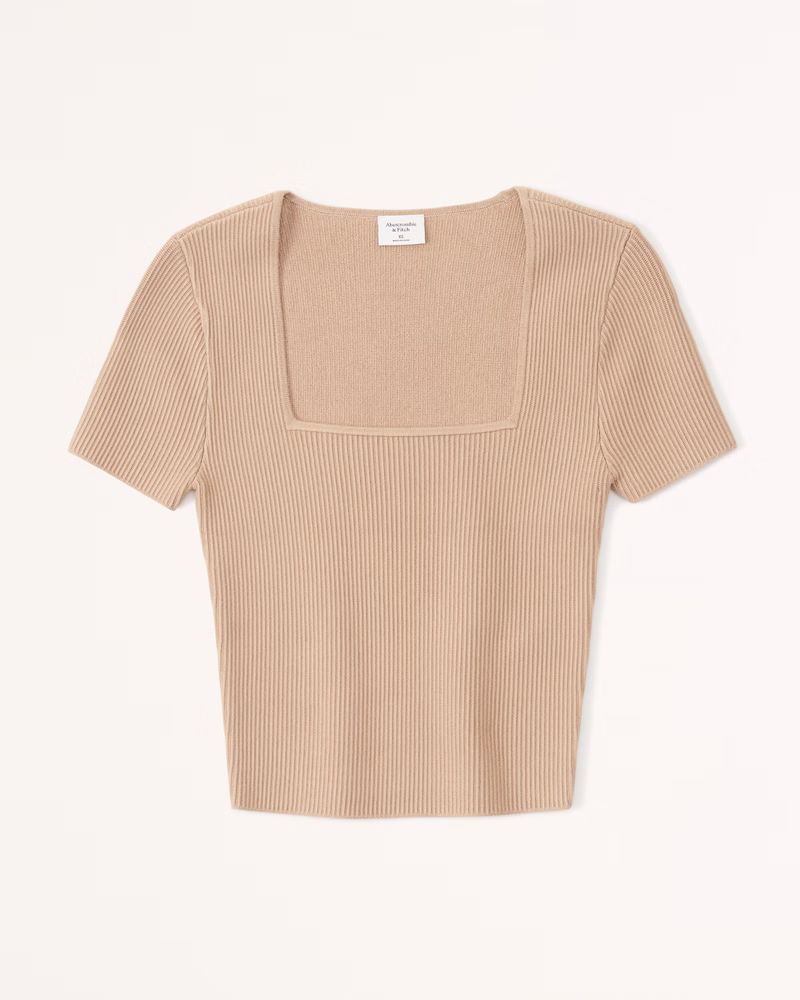 Women's Ottoman Squareneck Sweater Tee | Women's Up To 25% Off Select Styles | Abercrombie.com | Abercrombie & Fitch (US)