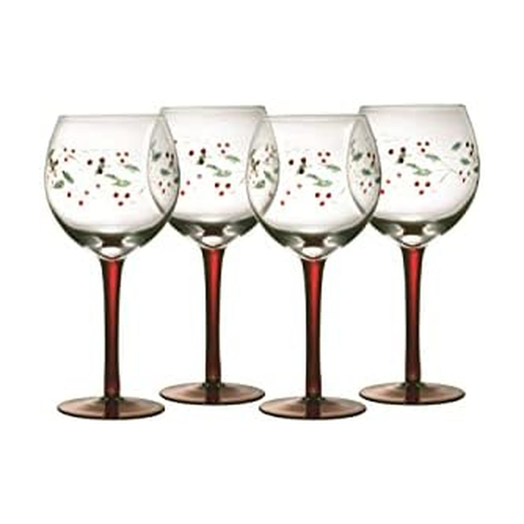 Pflatzgraff Winterberry Wine Goblets, Set Of 4, Clear, 13 fluid ounces | Amazon (US)