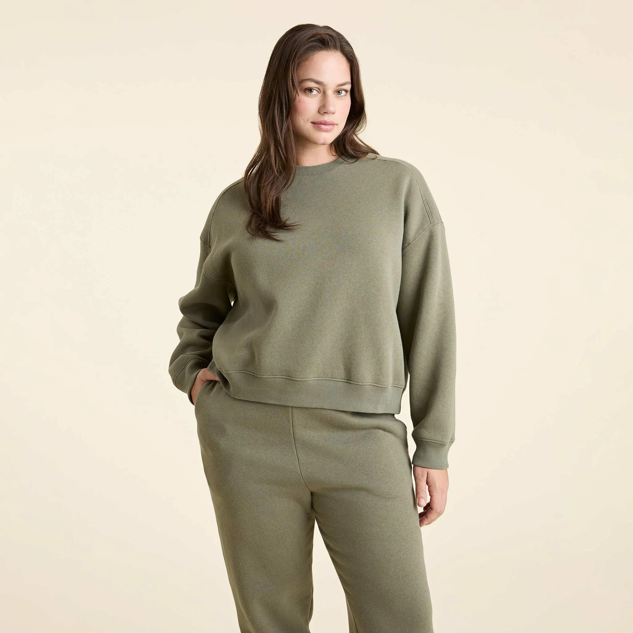 Classic Crewneck Sweatshirt | Olive - nuuds | nuuds
