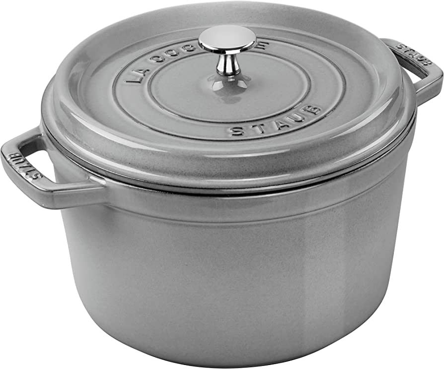 Staub Cast Iron 5-qt Tall Cocotte - Graphite, Made in France | Amazon (US)