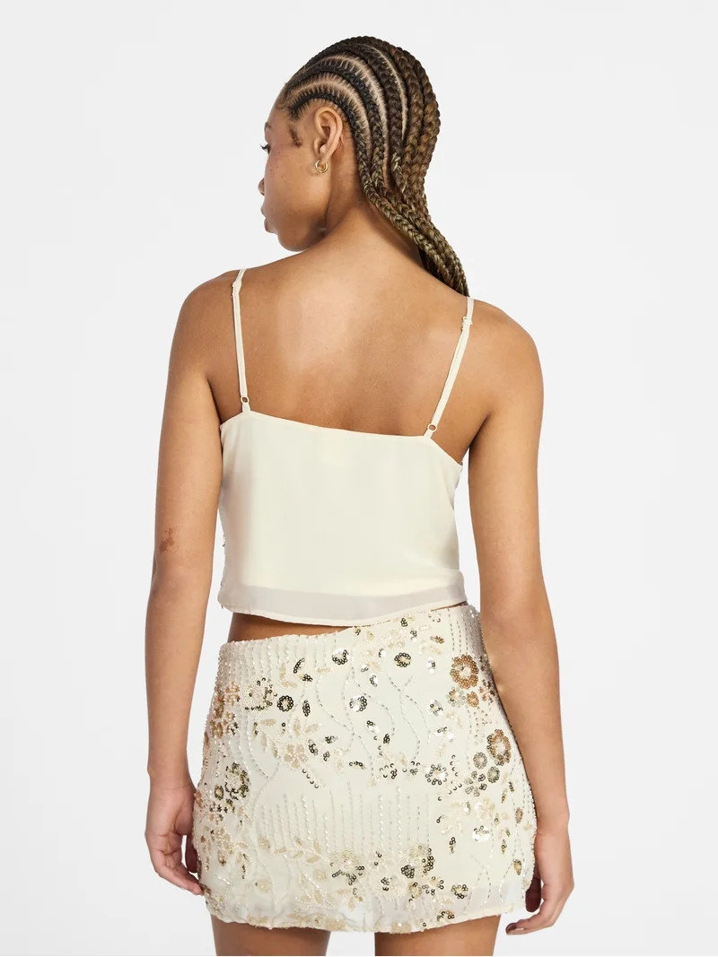 No Boundaries Embellished Camisole Top, Women's XXS-XXL - Walmart.com | Walmart (US)