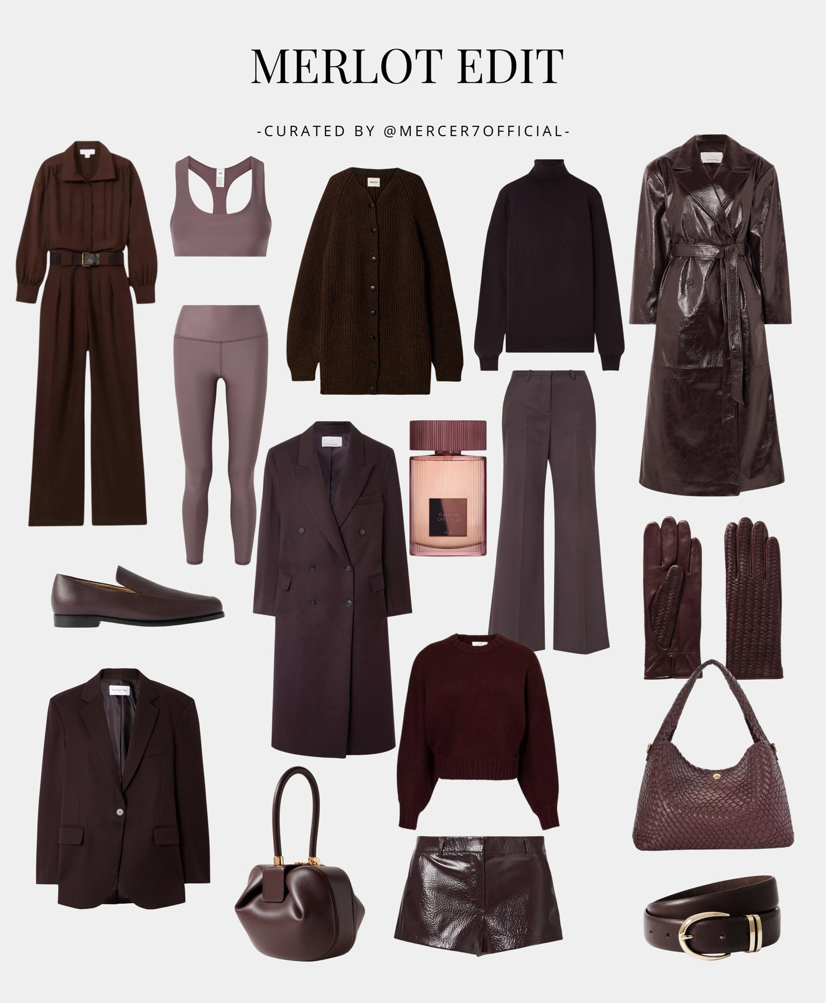 Merlot - trendy colour of the season / burgundy edit