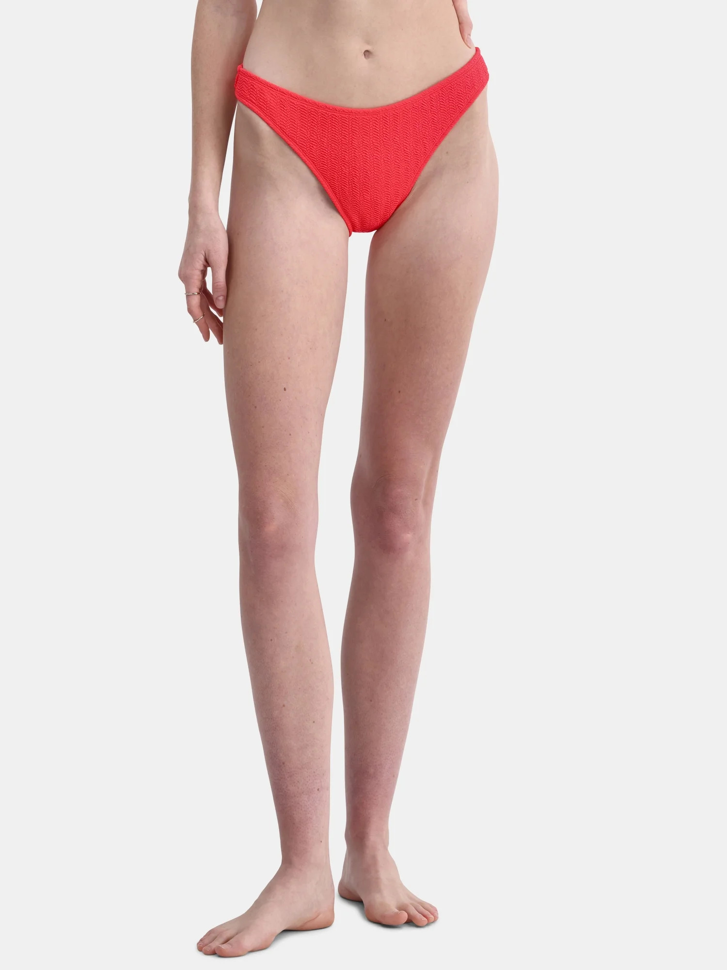 No Boundaries Women's Herringbone Crinkle Bikini Bottoms, Sizes XXS-XXL | Walmart (US)