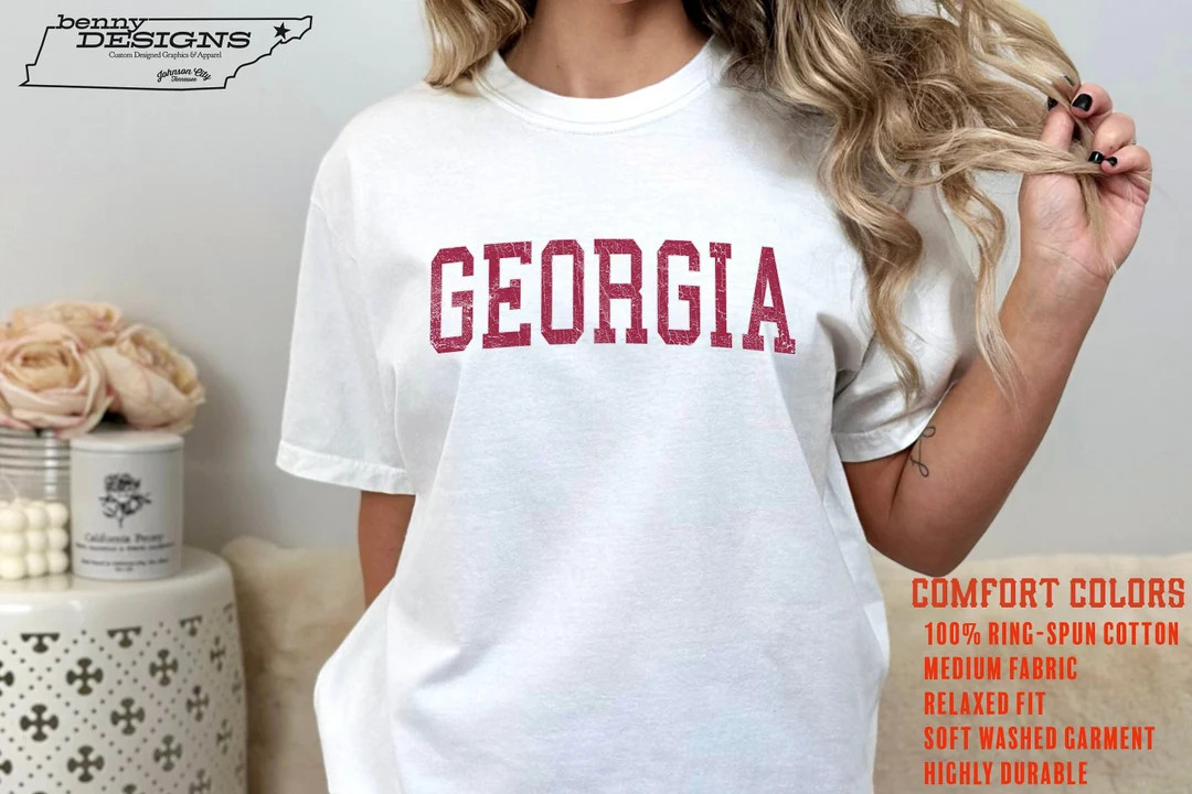 Comfort Colors Georgia T-shirt Garment Dyed Georgia Shirt - Etsy | Etsy (US)
