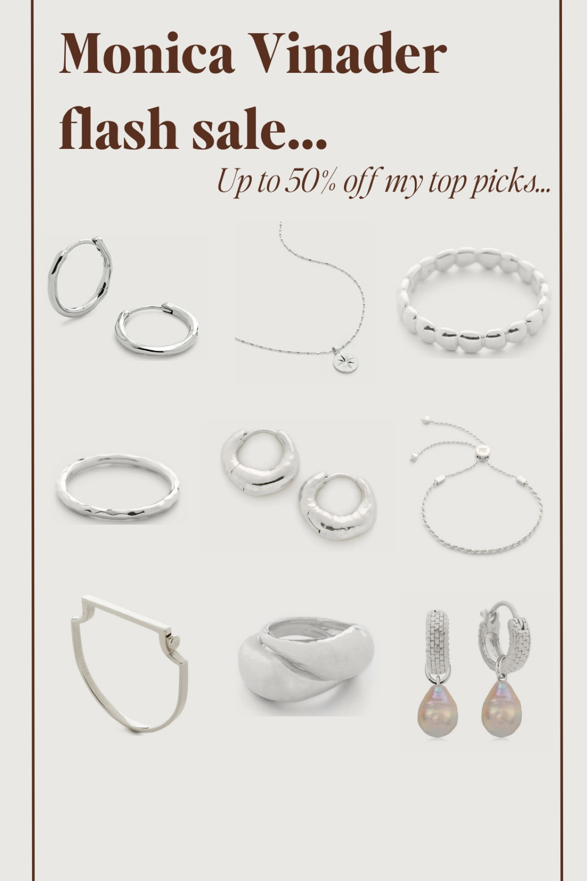 Monica Vinader flash sale ✨🤍 #MonicaVinader #FlashSale 

#LTKCyberWeek #LTKsalealert #LTKfindsunder50