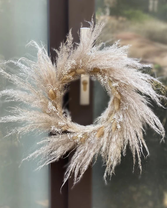 Pampas Grass Wreath  Baby Breath-the Original Pampas | Etsy | Etsy (US)