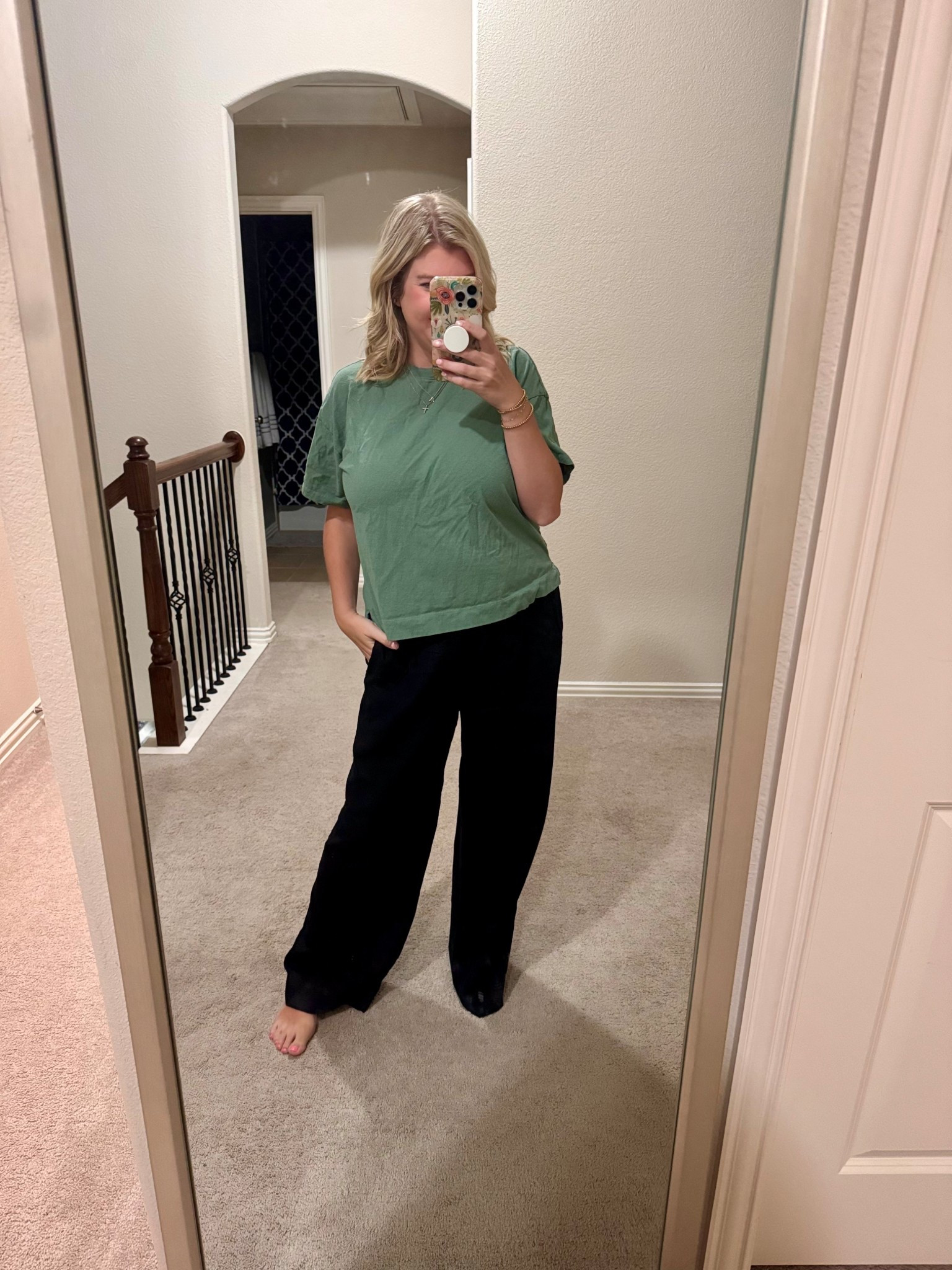 Tucked or untucked??
Headed to lunch today!
Sizing:
Medium tee
Medium linen pants 

Old Navy. linen. spring outfit. Summer outfit. lunch outfit. mom outfit. casual outfit  

#LTKootd
