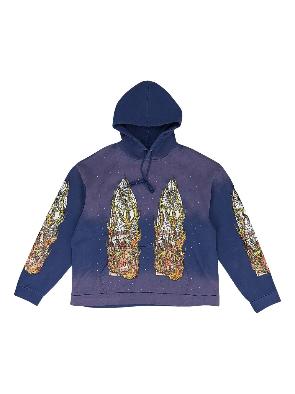 Who Decides War long-sleeve Hoodie | Blue | FARFETCH | Farfetch Global