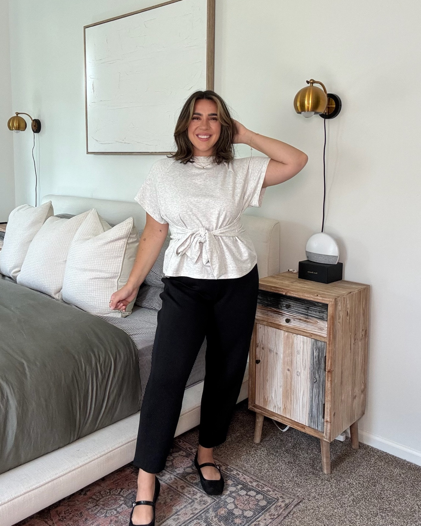Stackable code: AE25 makes these pants under $45! The softest and most comfy elevated lounge pants. The pants are technically barrel but you can’t even tell - they’re so flattering and perfect for elevating or dressing down. I wear a size L regular length. I’d say they’re TTS! If you’re in between like me go up.

#LTKSaleAlert #LTKMidsize #LTKWorkwear
