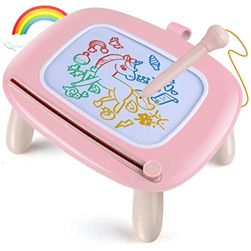 Smasiagon Toddler Toys Age 1-2, Magnetic Drawing Board, Early Learning Doodle Board Writing Painting Sketch Pad, Birthday Christmas Day Gifts for 1 2 3 Year Old (Pink) | Amazon (US)