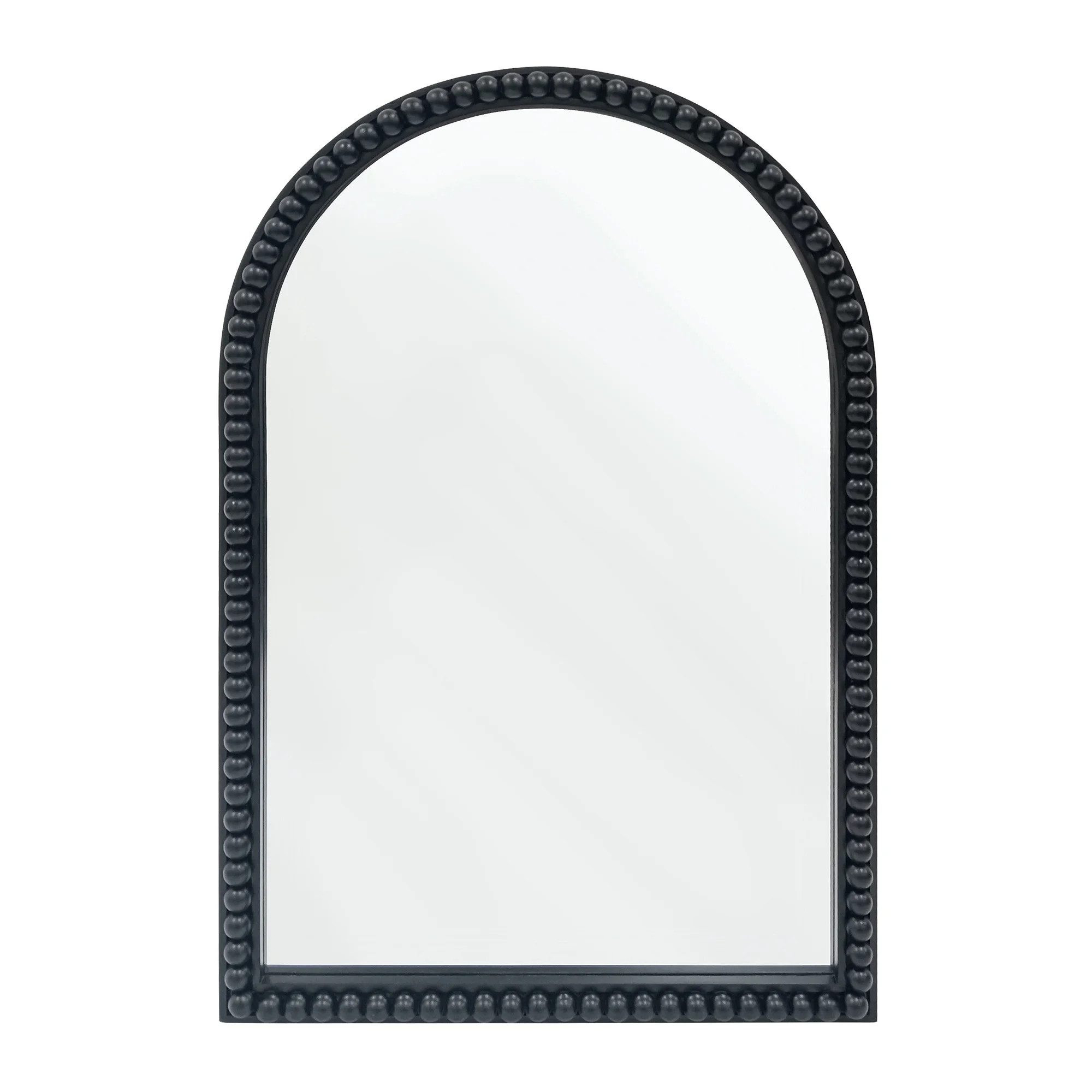 Black Wood Beaded Frame Wall Mirror 24"x36" My Texas House | Walmart (US)