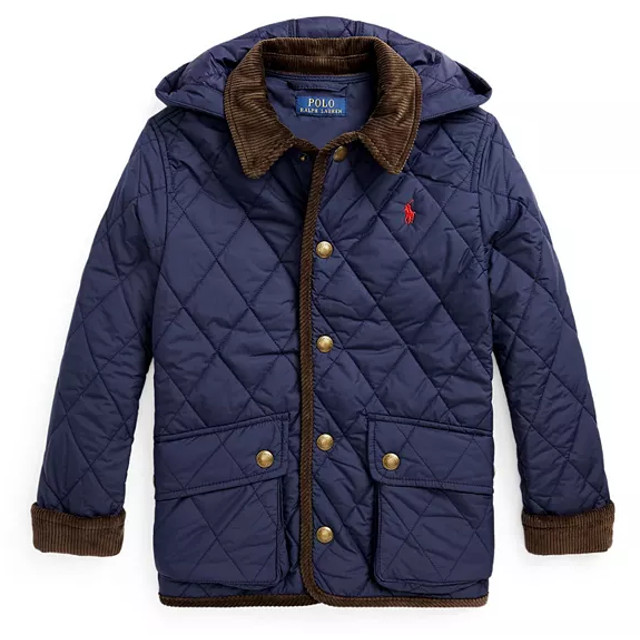 Ralph Lauren NAVY Junior's Boy's Water Repellent Hooded Barn Jacket, US Large | Walmart (US)