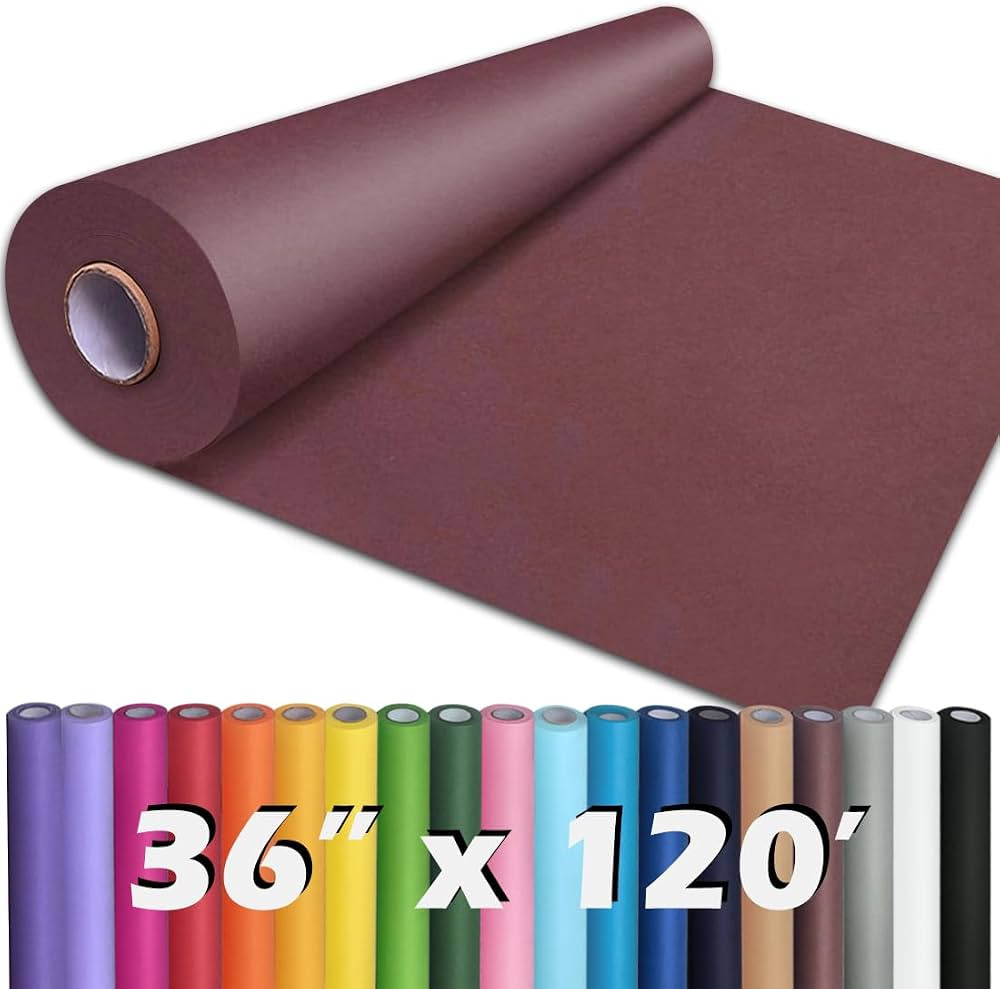 PerkHomy 36" x 1,440" (120') Wine Red Kraft Paper Roll for Craft Bulletin Board Paper Art Table C... | Amazon (US)