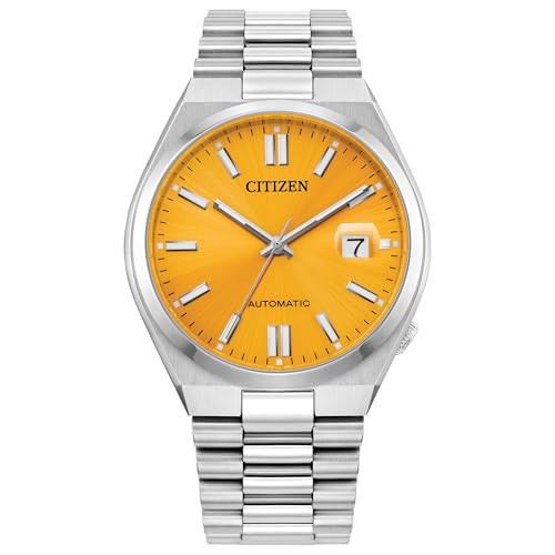 Citizen Men's Automatic Tsuyosa Sport Luxury Watch, Yellow Dial, Stainless Steel Bracelet and Case (Model: NJ0150-56Z) | Amazon (US)