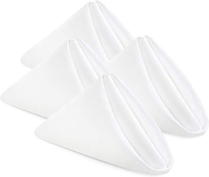 Utopia Home [24 Pack, White] Cloth Napkins 17x17 Inches, 100% Polyester Hemmed Edges, Washable an... | Amazon (US)