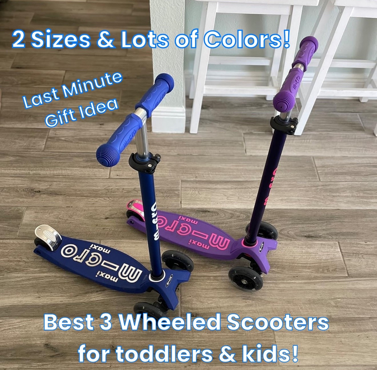 Best 3 wheeled scooters on the market! They come in a few different styles for toddlers and big kids. High-quality, easy gliding. I always recommend a helmet, especially for the little ones. Most have light up wheels and some even have a seat that comes down. 
For the older kids, I believe they make two wheel scooters. I’ve been buying these scooters for my kids since they were three and we keep upgrading! You can also replace the wheels easily on Amazon. The handlebar is adjustable. 
This list also has other ride on and rolling toys and activities for toddlers and kids! Bouncy toys, climbing, toys, rolling toys, bicycles, rollerskates, and more  
Highly recommend as a last-minute Christmas gift for toddlers and kids. 
Outdoor toys. Toddler activities.  Fun toys for kids. STEM. Sensory. Christmas gift idea ideas. Mom life. Amazon.  Micro. Maxi. Mini scooter. Ride on toys. Fast. Fun  

#LTKGiftGuide #LTKFindsUnder100 #LTKKids