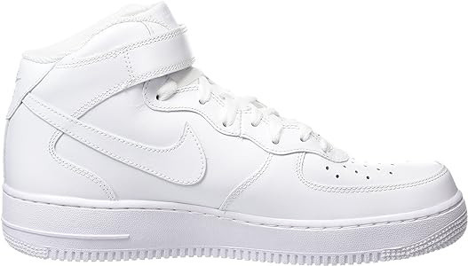 Nike Women's Air Force 1 Mid '07 Leather White 366731-100 | Amazon (US)