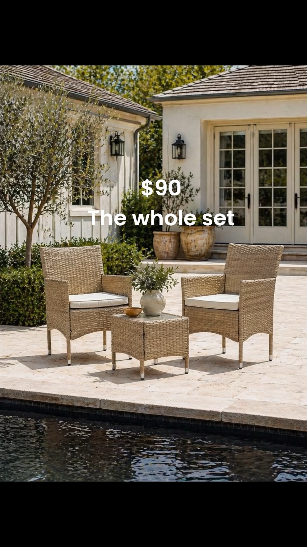 Well, grab this for $90 right now. This will sell out $90 conversation said two chairs and a side table outdoor porch and patio clearance.

#LTKSaleAlert #LTKHome