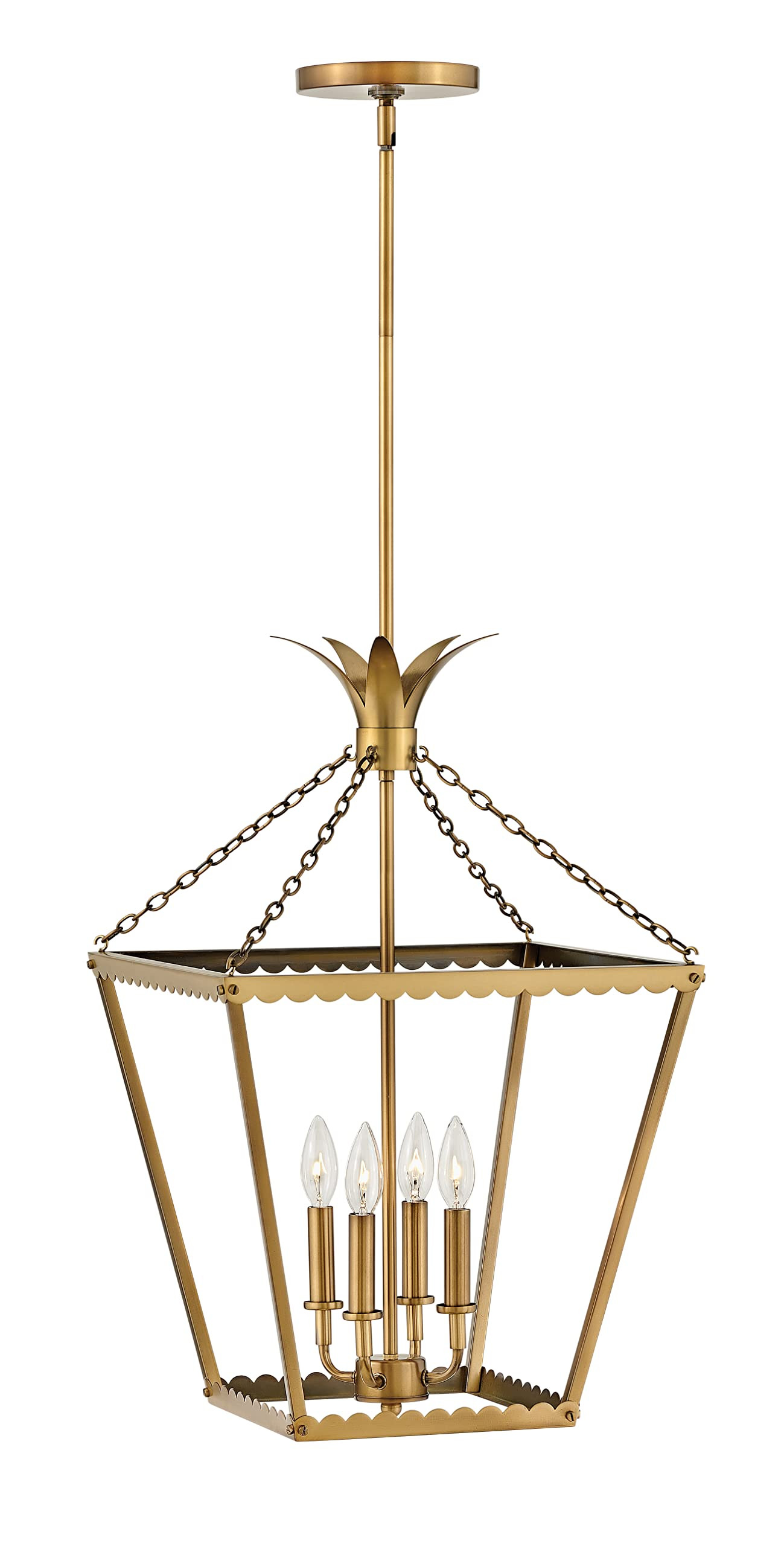 Hinkley Palma Large Pendant - Transitional, Pineapple Motif, 4-Light, Adjustable Height - Heritag... | Amazon (US)