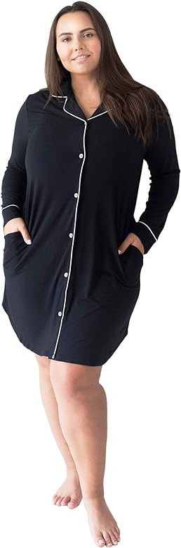 Kindred Bravely Clea Button Down Nursing Nightgown | Long Sleeve Maternity Nightgown | Amazon (US)