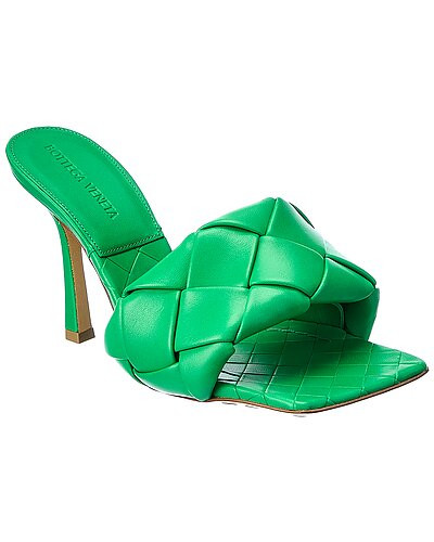 The Lido Intrecciato Leather Sandal | Gilt