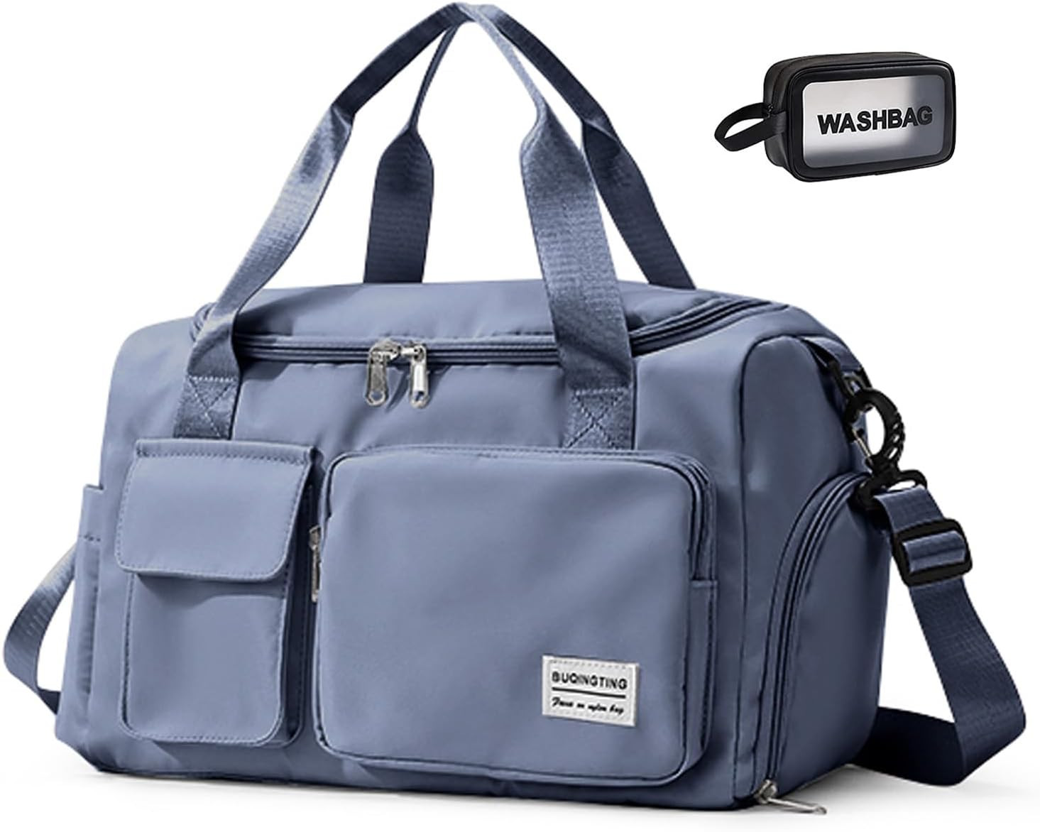 Small Gym Bag for Women, Travel Duffle Bag Carry On Weekender Bag with Shoe Compartment | Amazon (US)